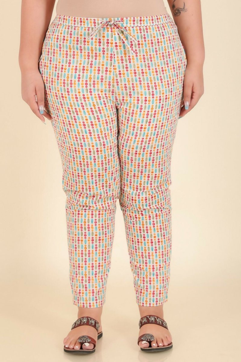 Aramya Peach Soft Cotton Floral Print A-line Kurta Set for Women