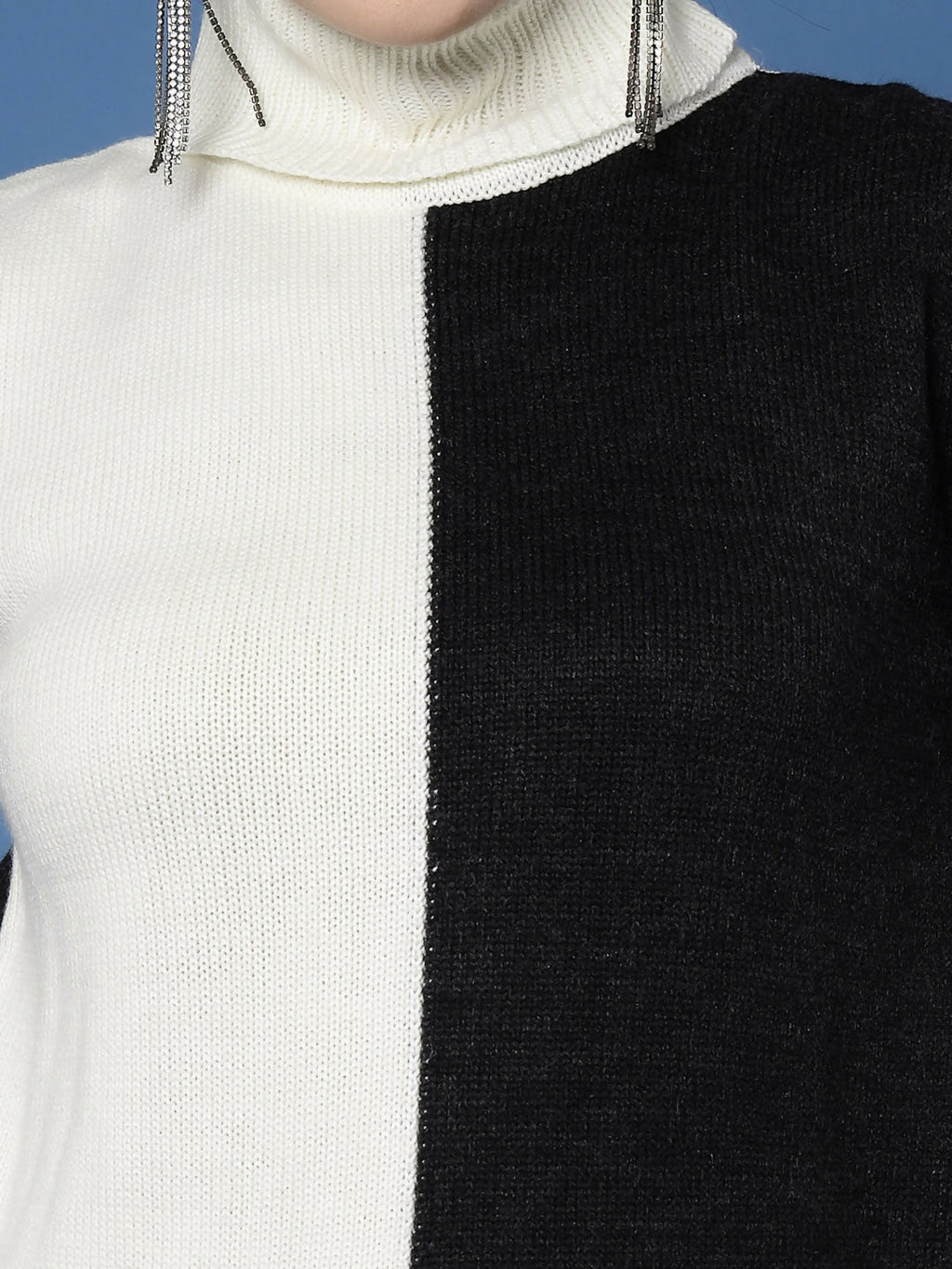 Women Winter Off White Acrylic Sweater - Wool Trees