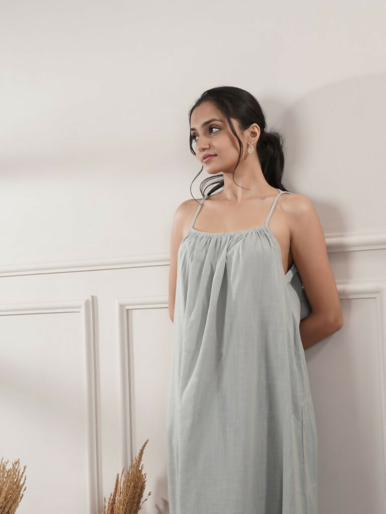 Joban Fashion Women's Grey Midi Dress