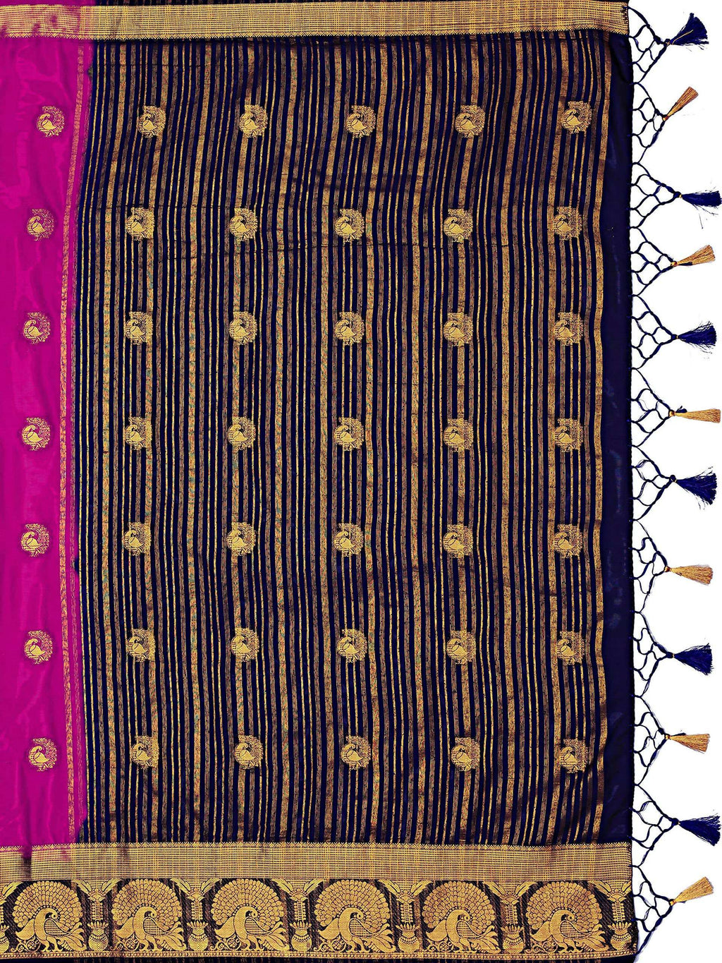 Mimosa Women's Pink Mysore Silk Crepe Saree