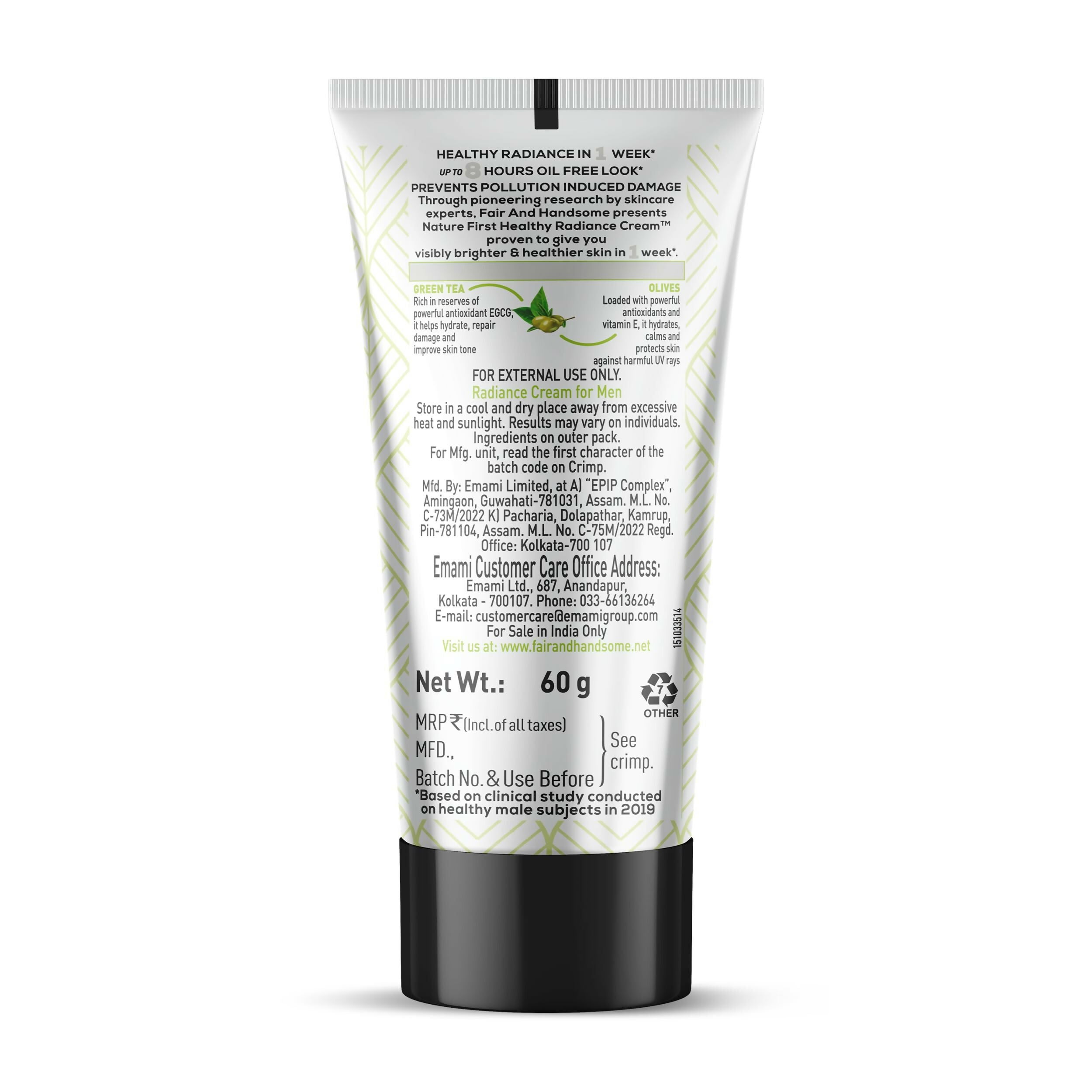 Fair and Handsome Nature First Healthy Radiance Cream