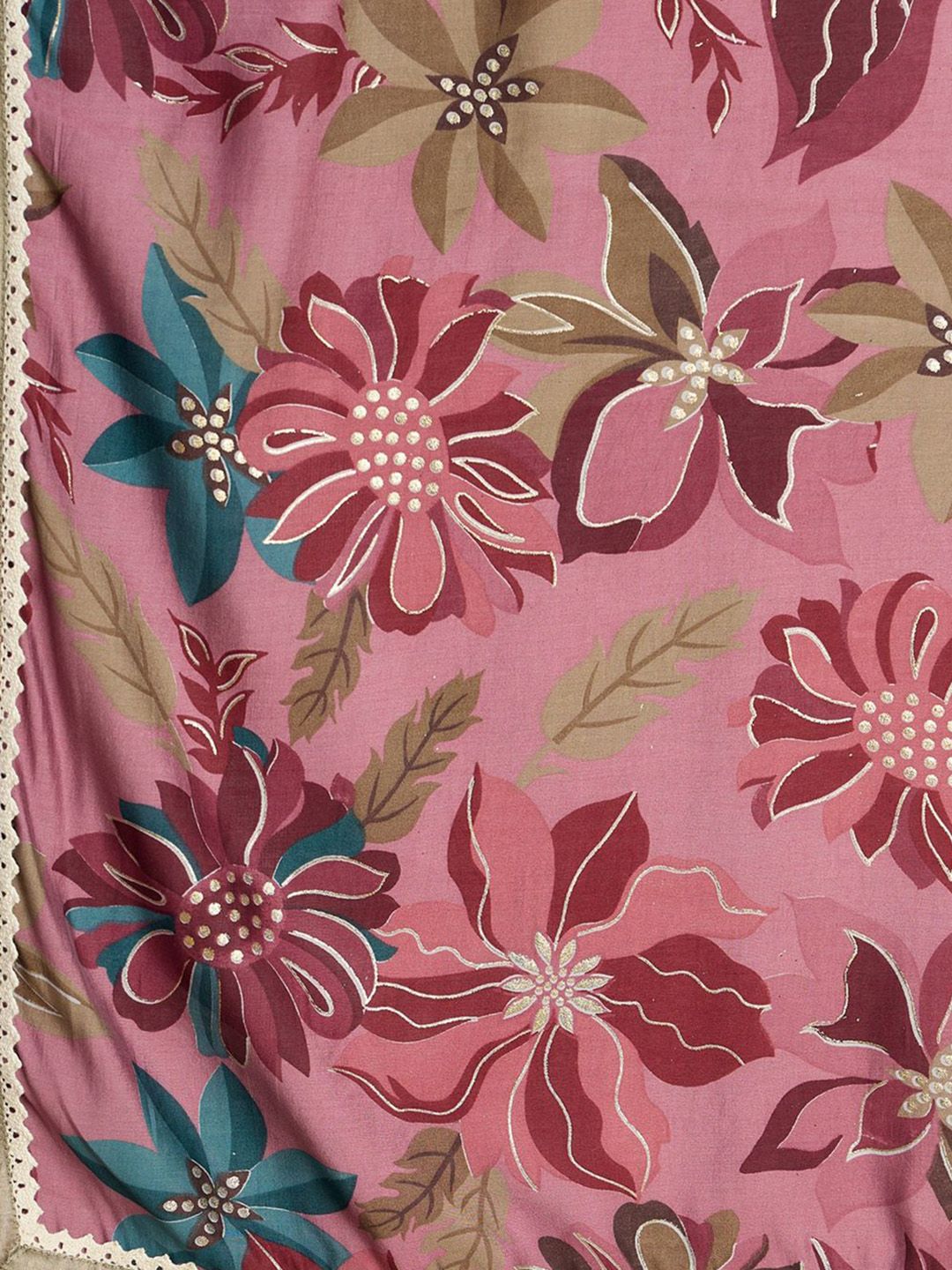 Indo Era Women Floral Embroidered Regular Thread Work Kurta with Trousers & Dupatta