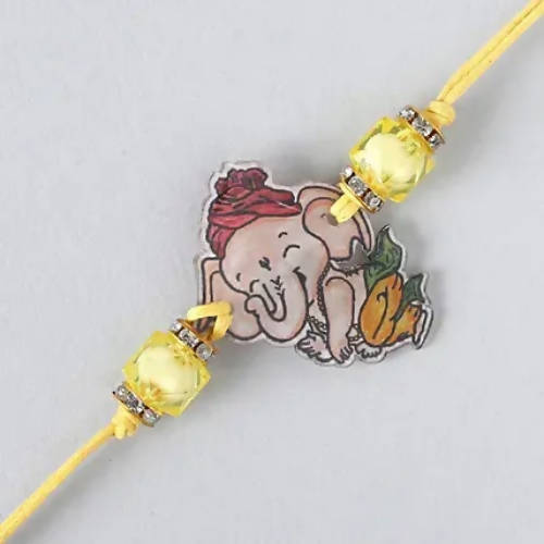 Bal Ganesha Rakhi & Kaju Rolls Box
