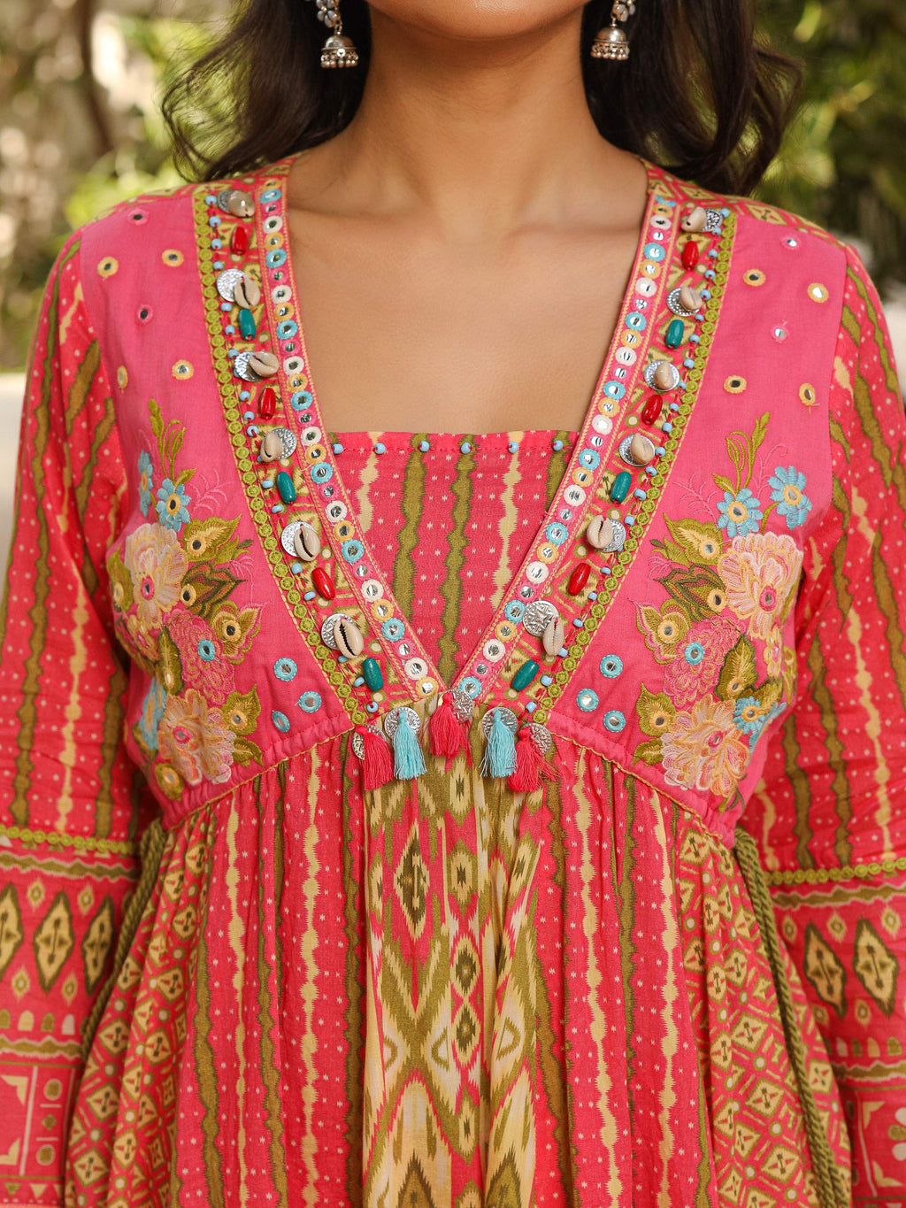 Juniper Women's Green Pure Cotton Printed Kurta Set