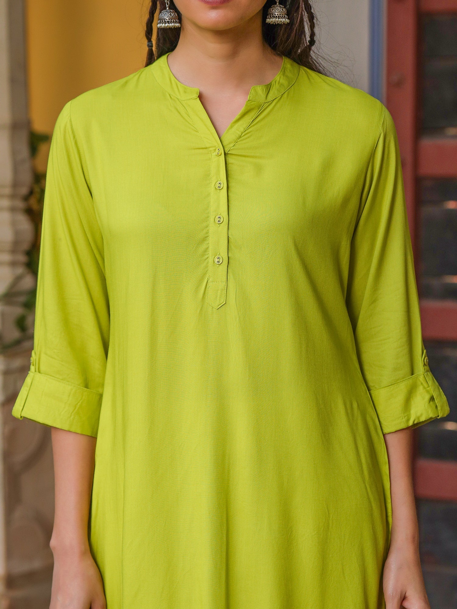 Juniper Green Viscose Rayon Kurta