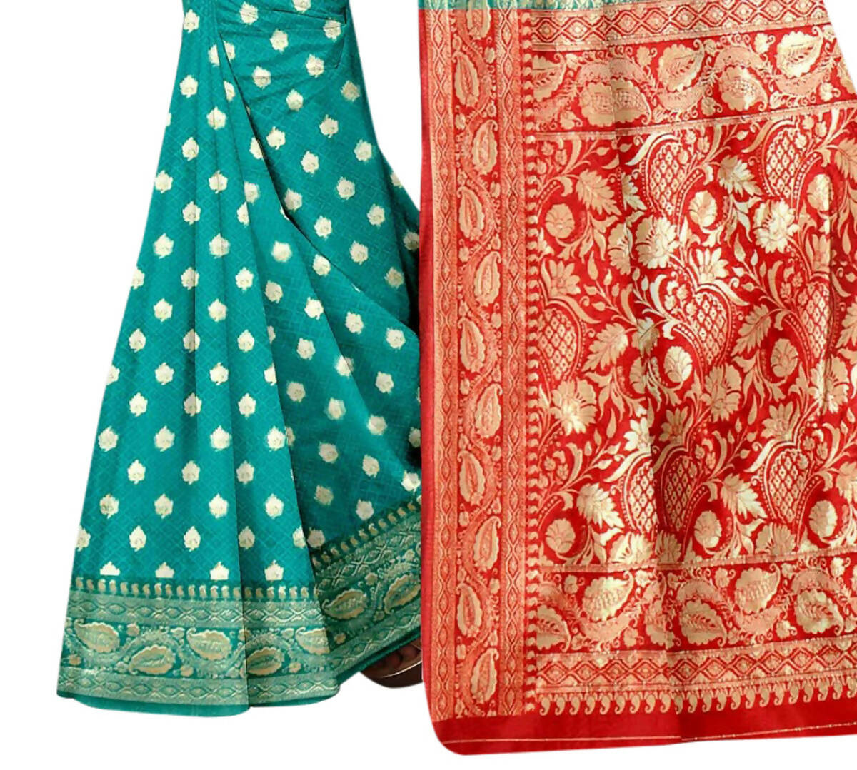 Vamika Rama Green Weaving Banarasi Jacquard Saree