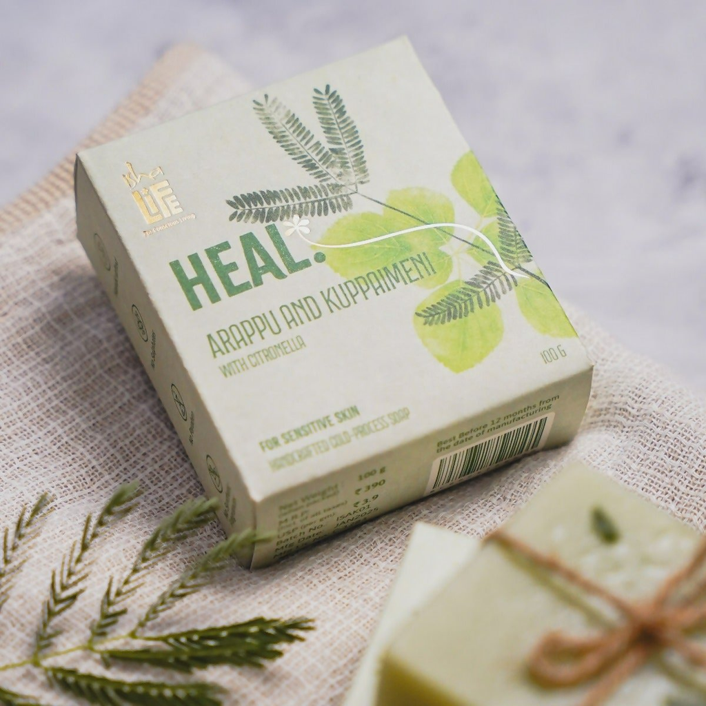 Isha Life Heal. Arappu And Kuppaimeni With Citronella Handcrafted Soap