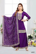 Joban Fashion Muslin Silk Purple Color Kurta Set