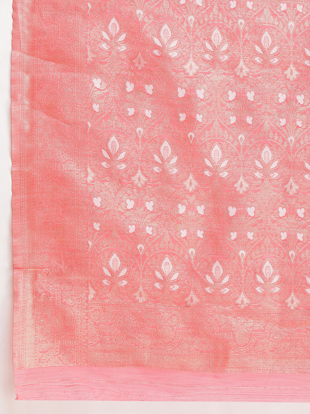 Janasya Navy Blue Silk Blend Geometric Jacquard Saree