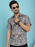 Indian Needle Men's Pejali Printed Casual Shirt - Blue