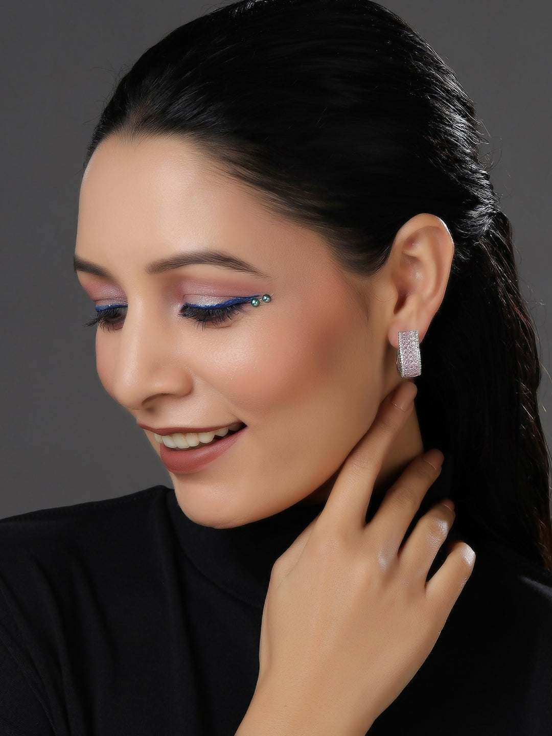 Pink Hoops Earrings- Ruby Raang
