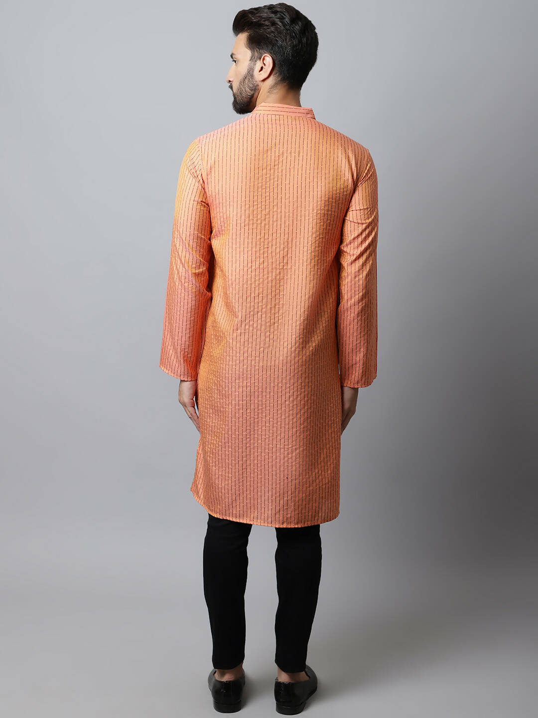 Even Apparels Red Color Pure Cotton Men's Kurta With Side Placket (STR1199)