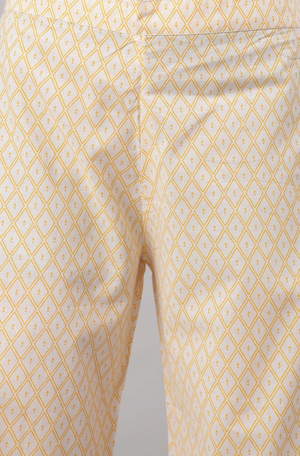 Janasya Women's Yellow Cotton Striped Kurta With Palazzo And Dupatta