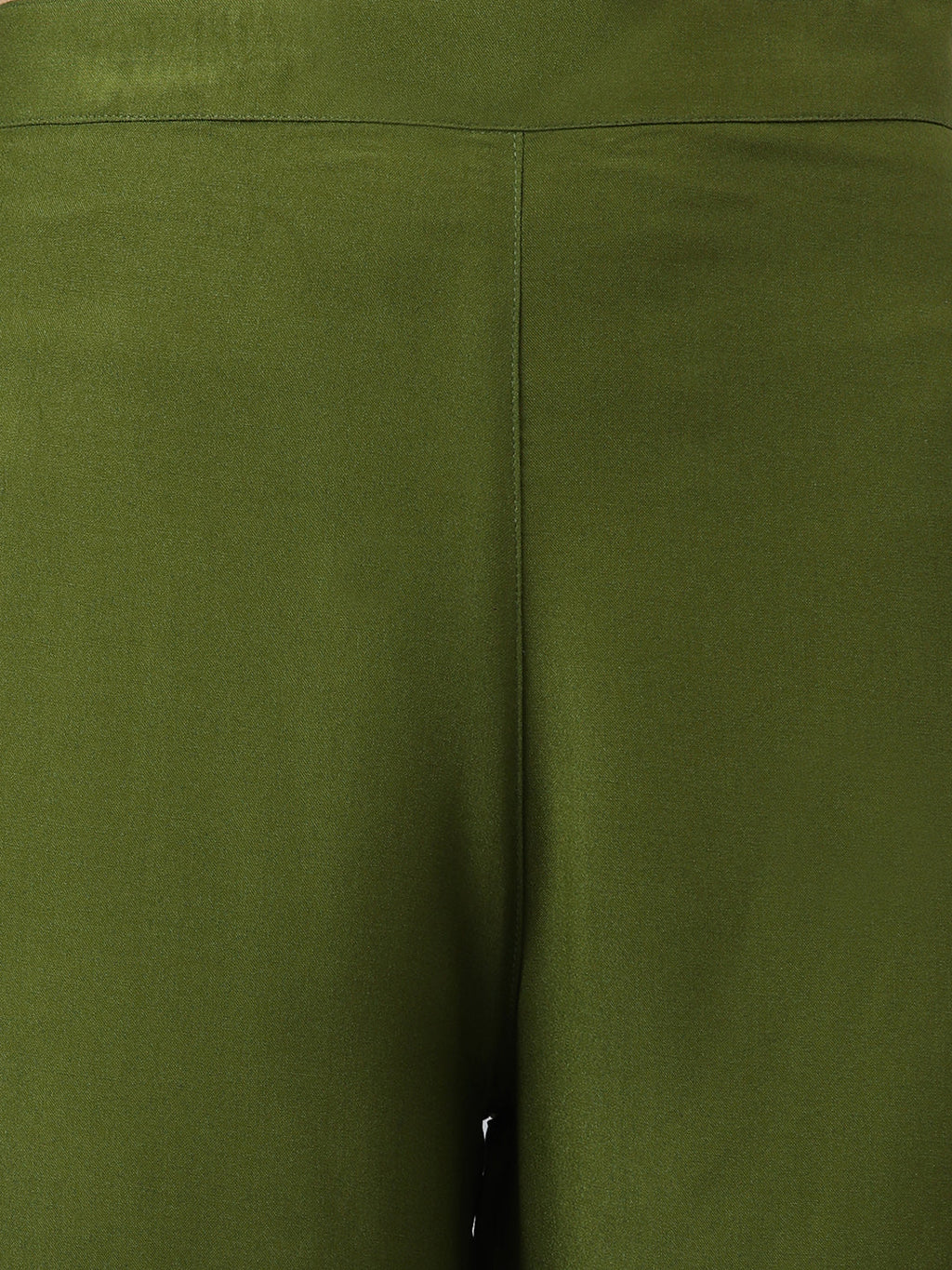 Janasya Women's Olive Green Rayon Solid Kurta With Palazzo And Dupatta