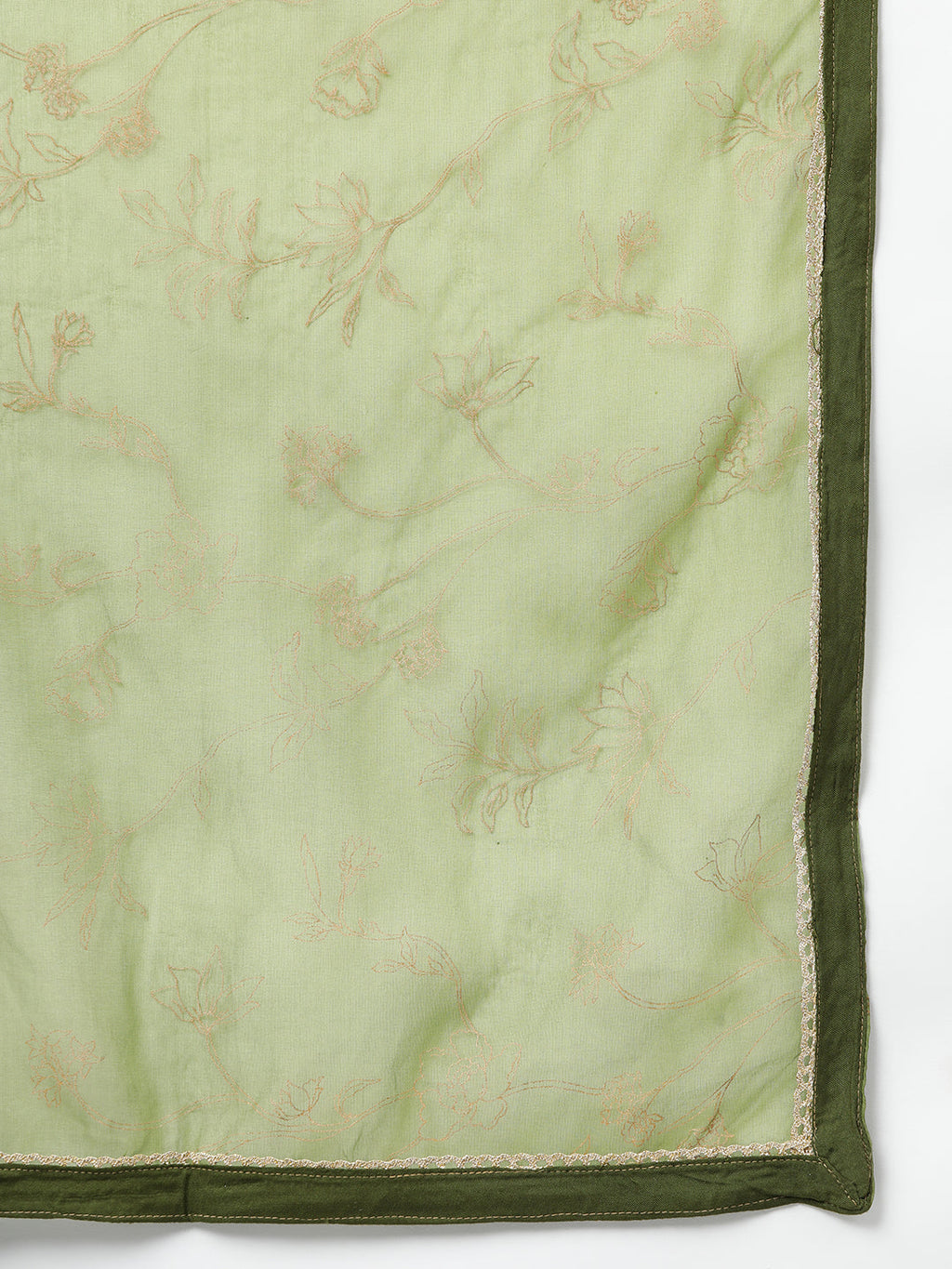 Janasya Women's Olive Green Rayon Solid Kurta With Palazzo And Dupatta
