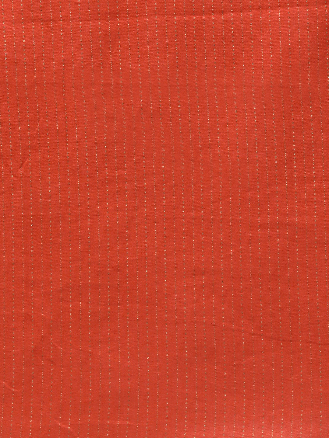 Janasya Women's Orange Rayon Striped Kurta With Pant And Dupatta