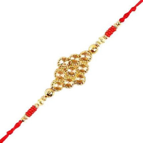 Kundan Rakhi With Dry Fruits & Besan Laddoos