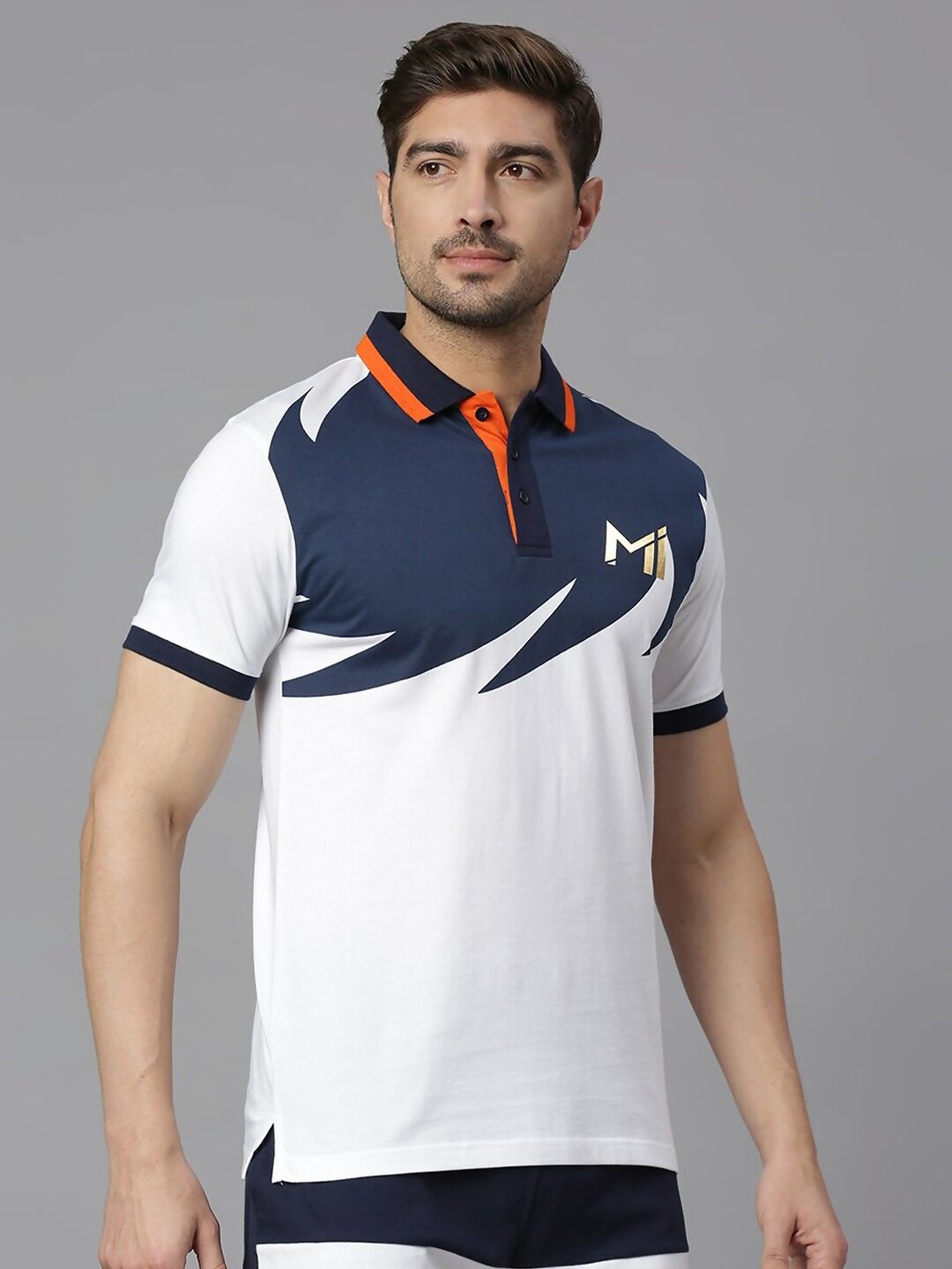 Fancode Mumbai Indians Printed Cotton T-shirt