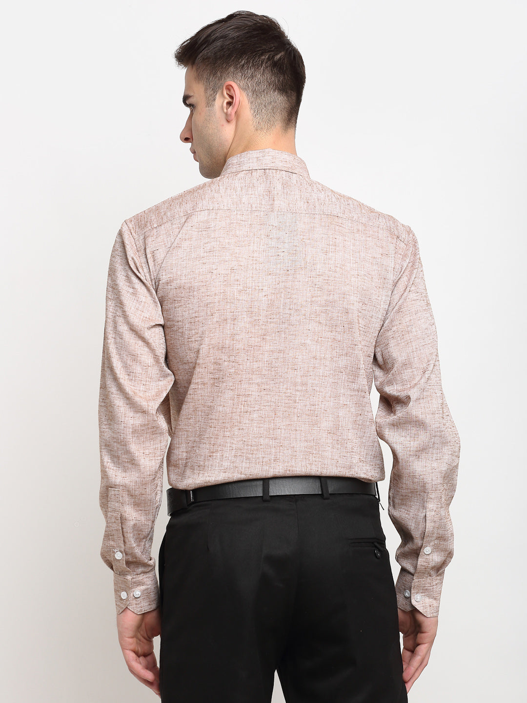 Jainish Rust Men's Solid Cotton Formal Shirt ( SF 782Rust )