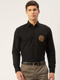Jainish Men's Cotton Printed Formal Shirts ( SF 807Black )