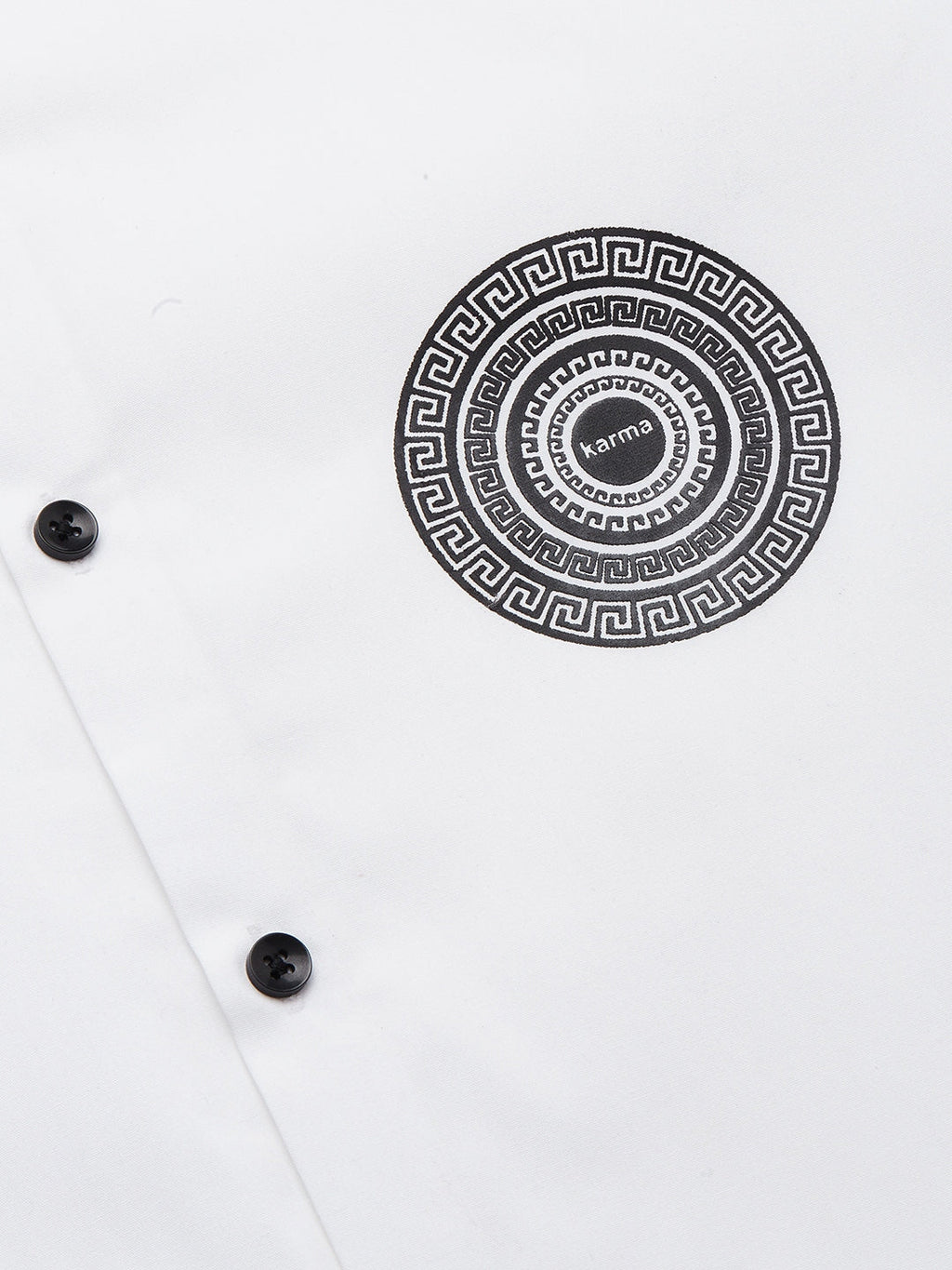 Jainish Men's Cotton Printed Formal Shirts ( SF 807White )