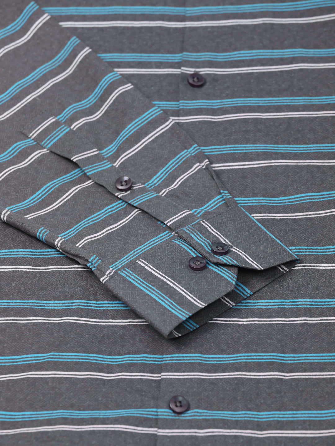 Jainish Men's Cotton Striped Formal Shirts ( SF 820Grey )