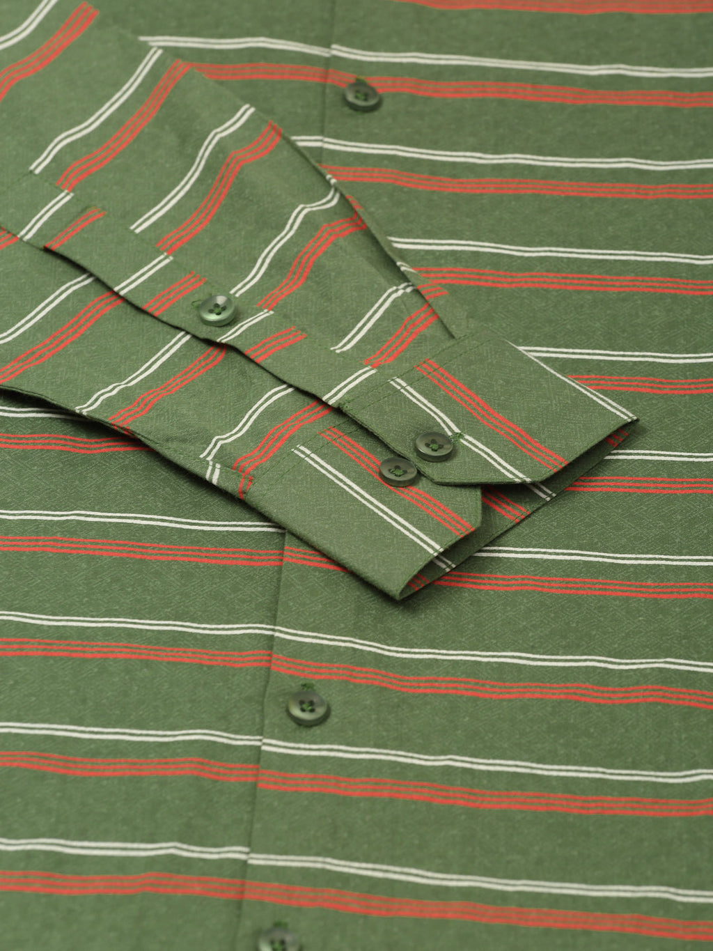 Jainish Men's Cotton Striped Formal Shirts ( SF 820Olive )