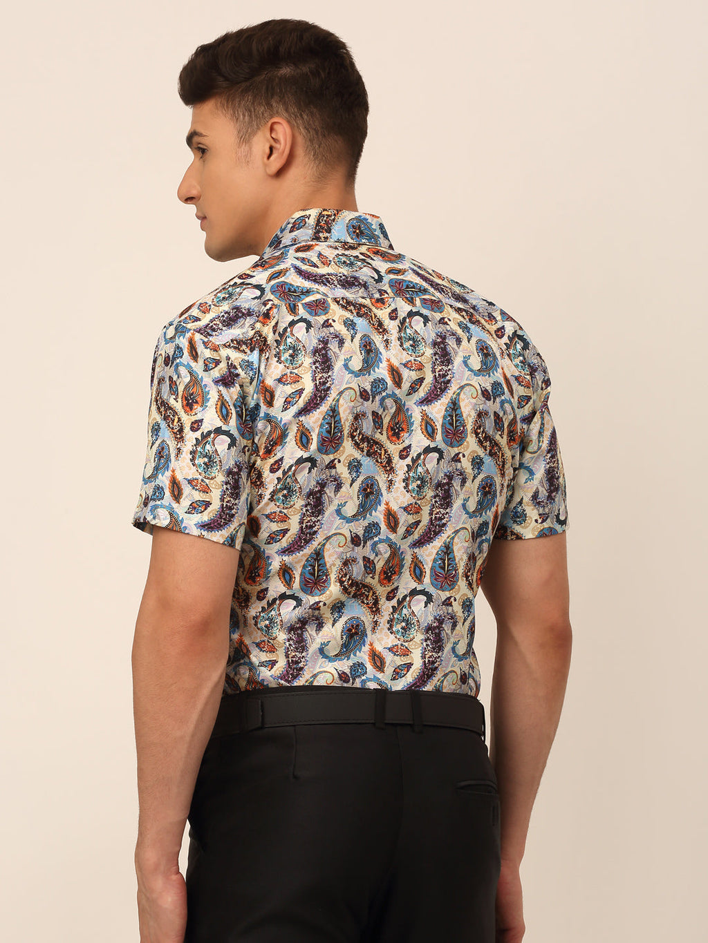 Jainish Men's Cotton Printed Formal Shirts - Multi