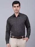 Jainish Men's Cotton Lycra Printed Formal Shirts - Grey