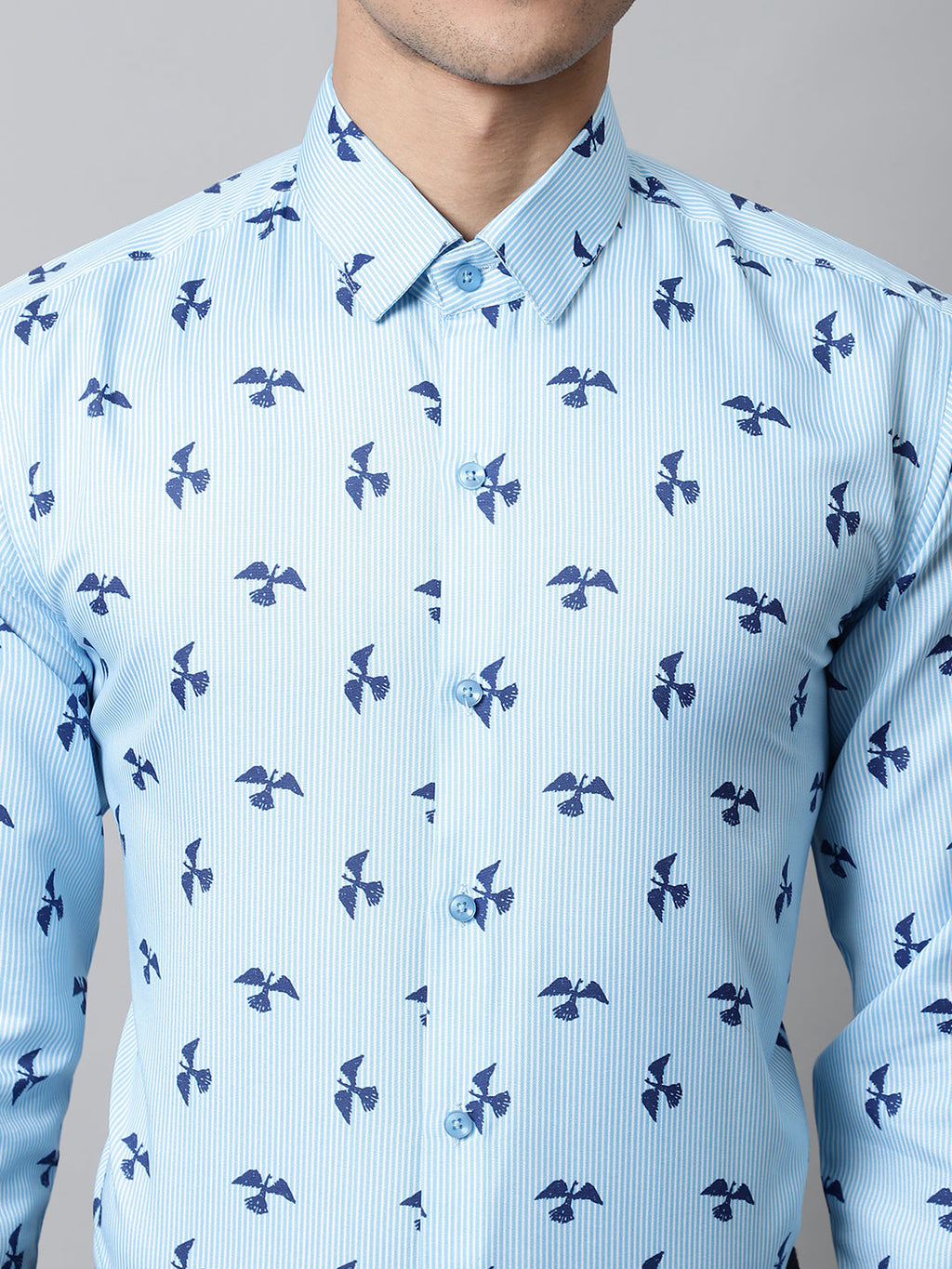 Jainish Men's Regular Fit Printed Pure Cotton Formal Shirt