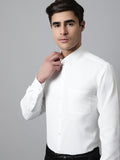 Jainish Men's White Classic Cotton Formal Shirt