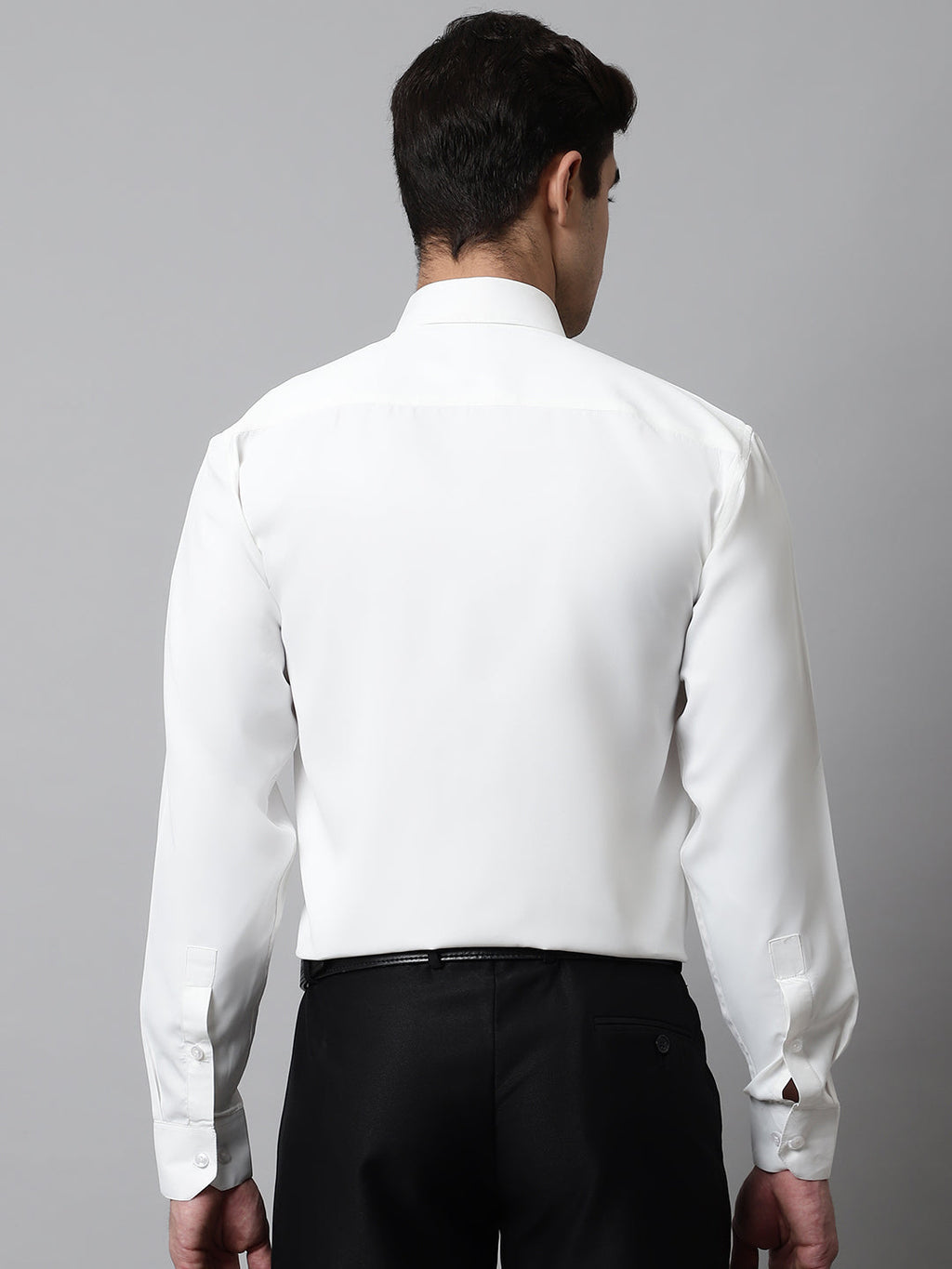 Jainish Men's White Classic Cotton Formal Shirt