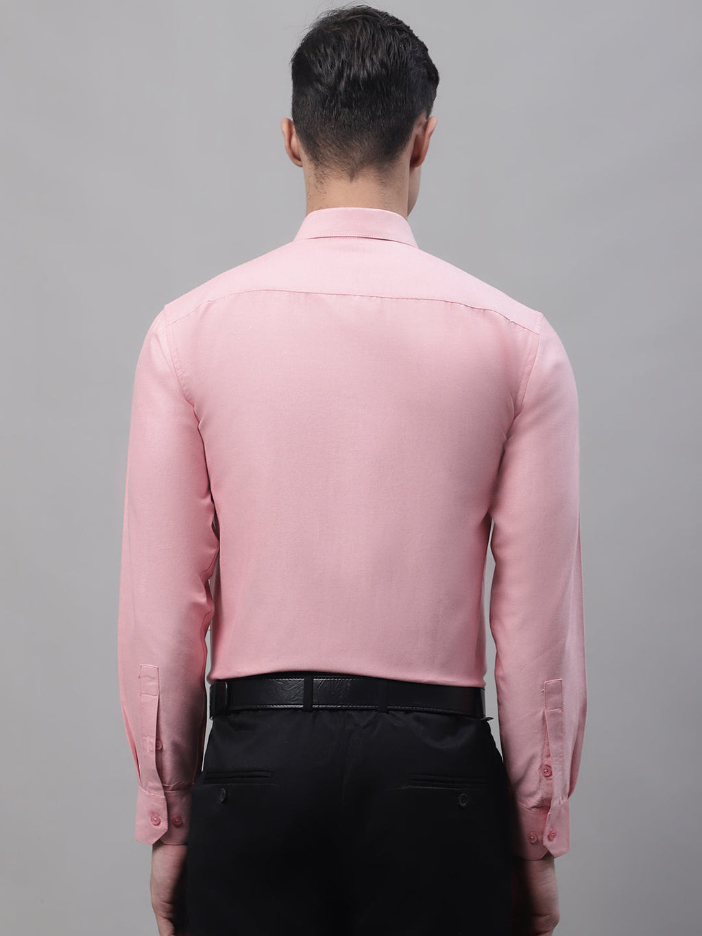 Jainish Men's Coral Cotton Solid Formal Shirt