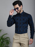 Indian Needle Men's Printed Formal Shirt - Peacock