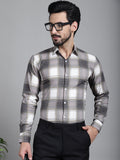 Indian Needle Men's Checked Formal Shirt - Brown
