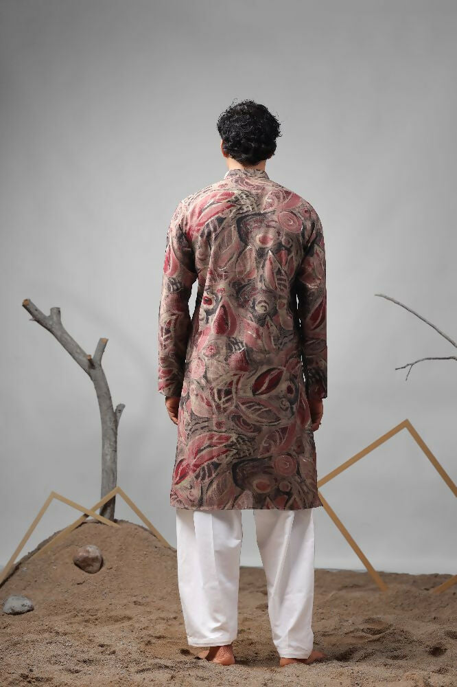 Multicolor Modal Silk Designer Printed Kurta Set - Mahotsav
