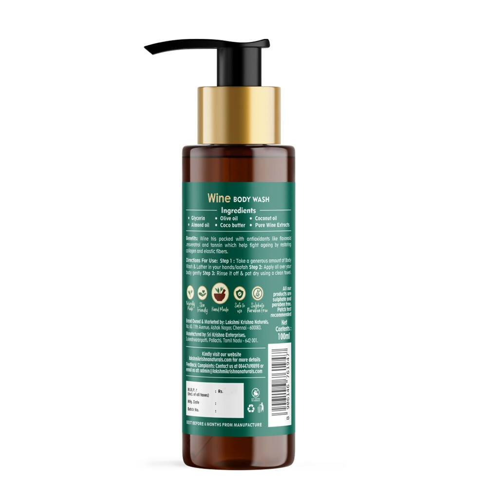 Lakshmi Krishna Naturals Wine Body Wash
