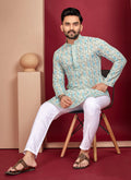 Prazu Fashion Off White Rayon Lucknowi Work Kurta