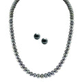 J Pearls Single Line Grey Pearl Set - Real Pearl Jewelry