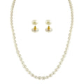 J Pearls 1 Line Oval Pearl Necklace - Real Pearl Jewelry
