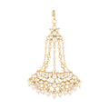 Nuyug 22K Gold-Plated Kundan & Pearl Studded Jhumar Paasa Head Jewellery