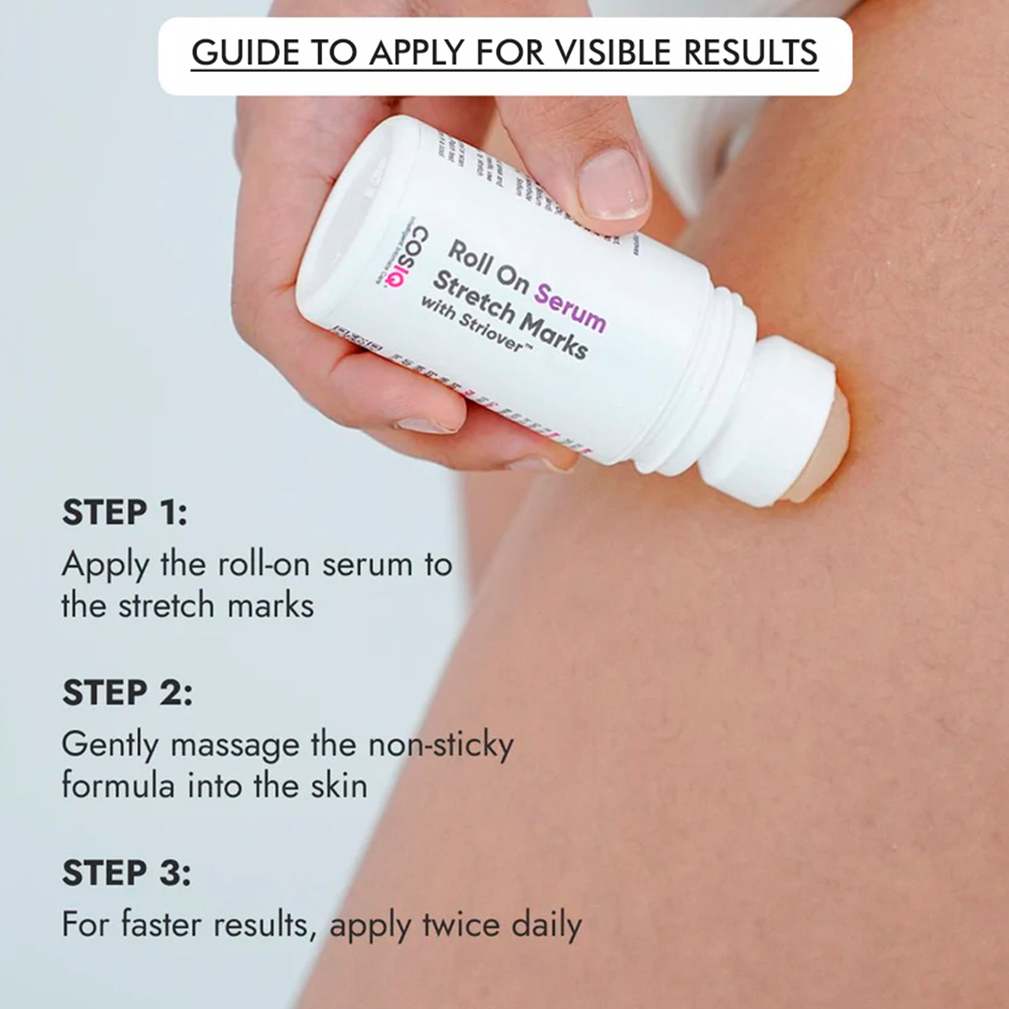 Cos-IQ Stretch Marks Removal Roll-On Serum with Striover