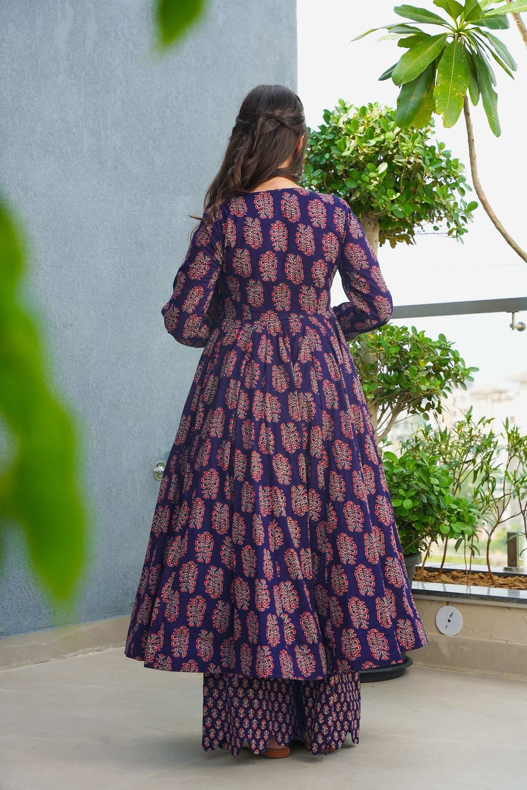 Sonakshi Women's Blue Heavy Rayon With Heavy Digital Printed Anarkali Gown Set