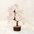 Indianvibez Both Rose Quartz Real Crystal Stone Tree With Wooden Base 300 Beads