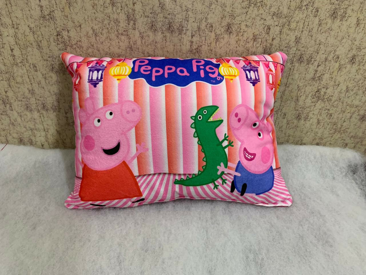 Unique Fashion Microfibre Filled Cushion For Kids - Peppa Pig Pink