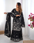 Lehenga Mart Designer Sharara Suit for women - Black