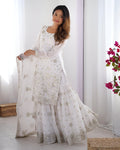 Lehenga Mart Designer Sharara Suit for women - White