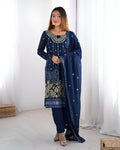 Lehenga Mart Designer Salwar Suit for Women or Girls - Blue