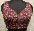 Kia Fashions Wine Sequins & Zari Embroidered Readymade Blouse