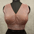 Kia Fashions Dusty Pink Dual Tone Glitter Fabric Readymade Blouse